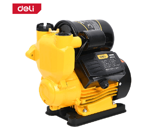 Deli EDL-GSP750-E2 Intelligent Self-Priming Water Pump 750W 1.0HP – 100% Copper Motor, Stainless Steel Welded Body, Yellow