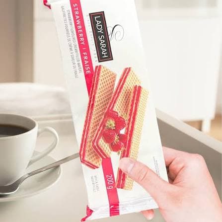 Lady Sarah Lady Sarah Cream Filled Strawberry Wafer 200g – Crispy Strawberry Wafer Biscuits daily essentials & lifestyle — thumbnail 3 of 6