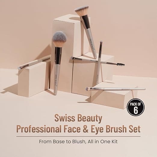 Swiss Beauty Swiss Beauty Professional Face & Eye Brush Set | Premium Makeup Brush Kit daily essentials & lifestyle — thumbnail 6 of 6