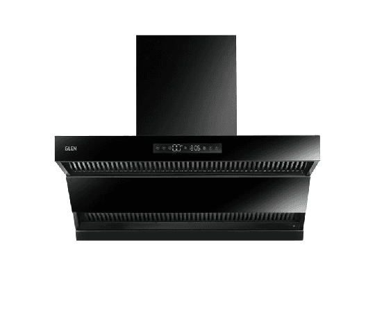 GLEN Auto Clean Chimney 90cm with Double Draft Suction, BLDC Motor & Inverter Technology 1600 m³/h – Black CH 6076 AC
