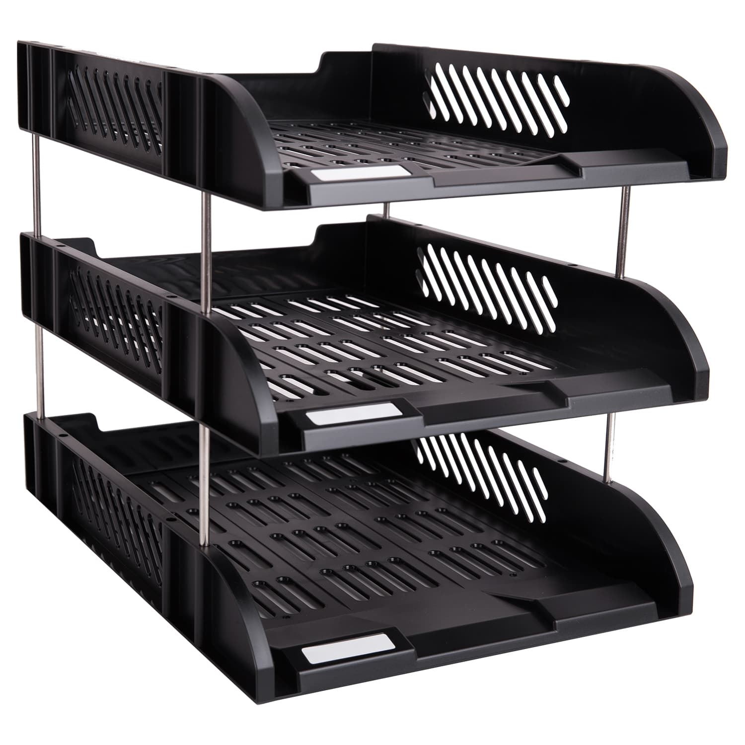 Deli Deli-E9217 File Tray – 3 Tier Plastic Document Organizer for Office & Home stationary, toys & sports — thumbnail 2 of 3