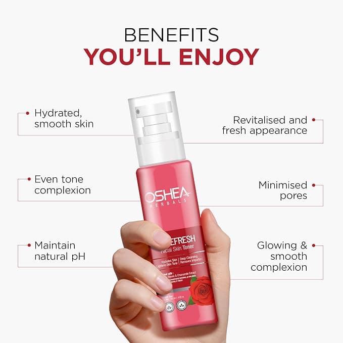 No Brand Oshea Herbals Rosefresh Toner 120ml | Refreshing Rose Face Toner for Hydrated & Glowing Skin daily essentials &… — thumbnail 5 of 8