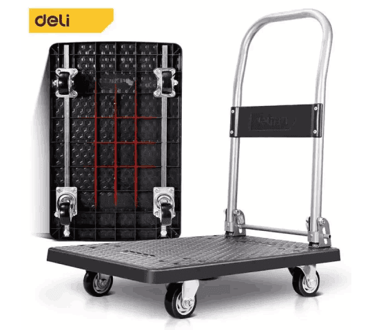 DELI Platform Cart DL6110, 100kg Load Capacity, 660×400mm, 1 Unit