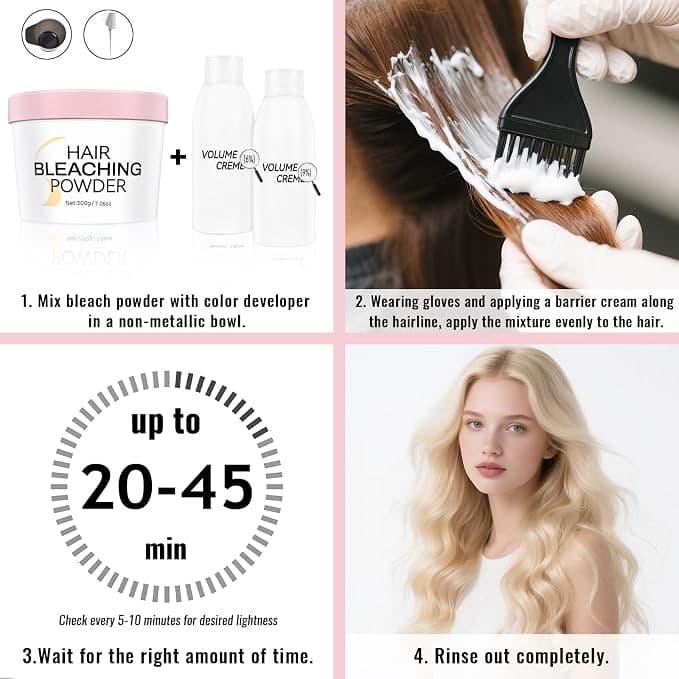 HILARY RHODA Professional Hair Bleaching Powder 200g – Fast Lift Hair Lightener for Salon & Home Use daily essentials &… — thumbnail 6 of 6