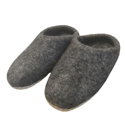 Mithila Handmade Handicraft Felt Black Slipper for Men & Women