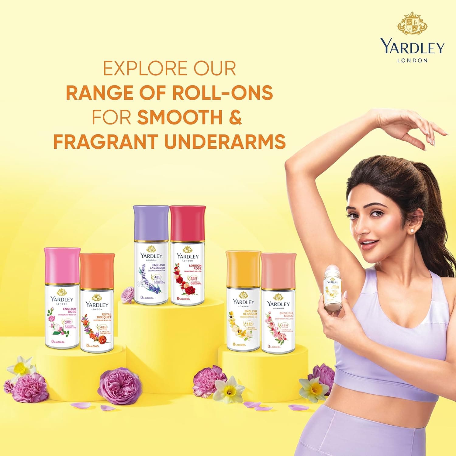 No Brand Yardley English Blossom Roll-On Deodorant 25ML for Women | Long Lasting Fresh Floral Fragrance daily essentials &… — thumbnail 2 of 8