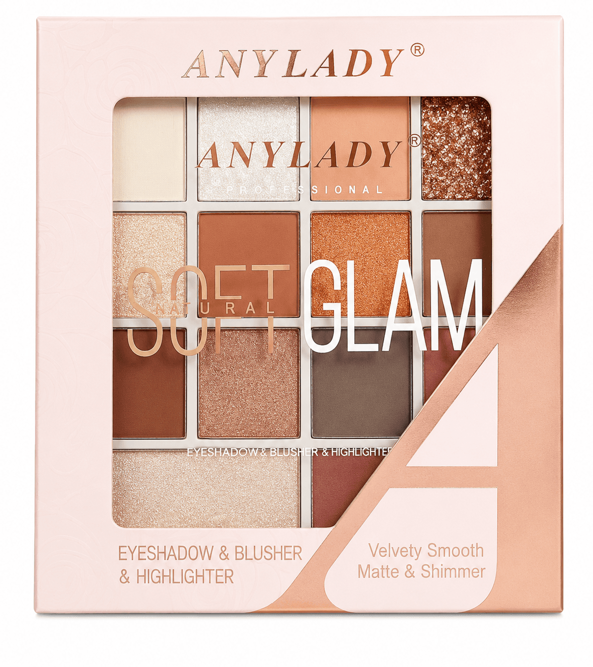 Anylady Natural Soft Glam False Eyelashes – Lightweight Reusable Natural Look Lashes