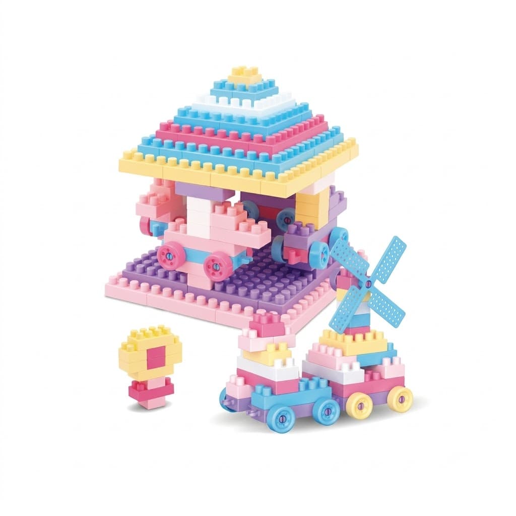 Artist Kids Playground Building Blocks – Windmill & Slide Educational Toy Set (250 PCS)