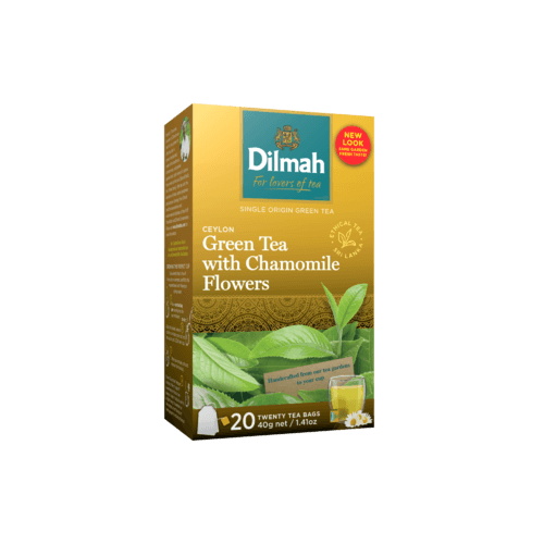 Dilmah Green Tea with Chamomile Flowers | Premium Herbal Green Tea Bags