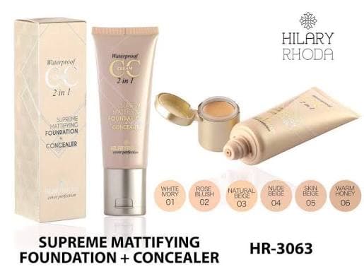 HILARY RHODA Hilary Rhoda Waterproof CC Cream 2 in 1 – Mattifying Foundation & Concealer daily essentials & lifestyle — thumbnail 2 of 3