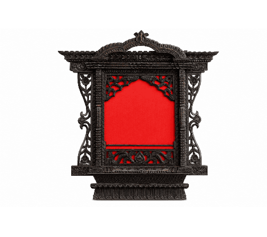 Wooden Window 18 Inch | Handcrafted Traditional Nepali Wooden Window Decor