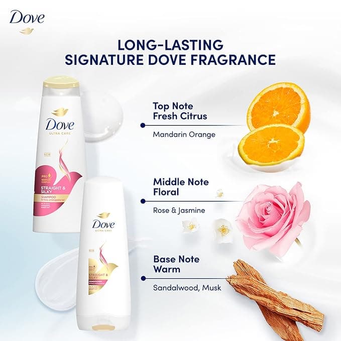 No Brand Dove Straight & Silky Shampoo 625 ml – Smooth & Frizz Control for Silky Soft Hair daily essentials & lifestyle — thumbnail 2 of 6