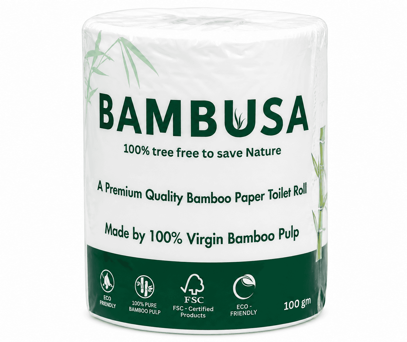 Bambusa 100 GSM Bamboo Toilet Tissue Roll | 100% Virgin Bamboo Pulp | Tree-Free Eco-Friendly Toilet Paper