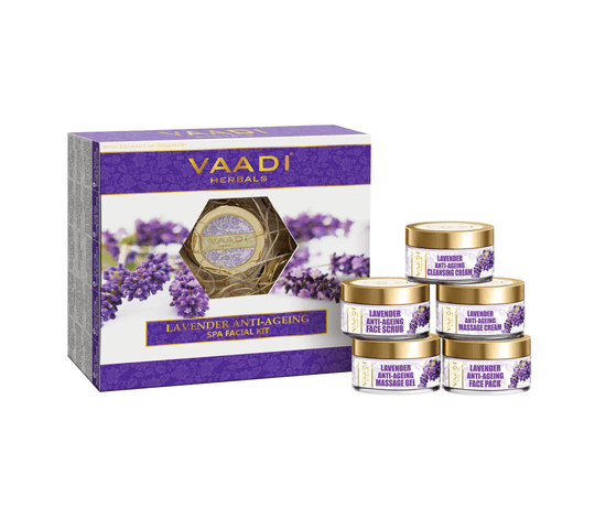 Vaadi Organics - Lavender Anti-Ageing SPA Facial Kit with Rosemary Extract (270 gms) - VH0153