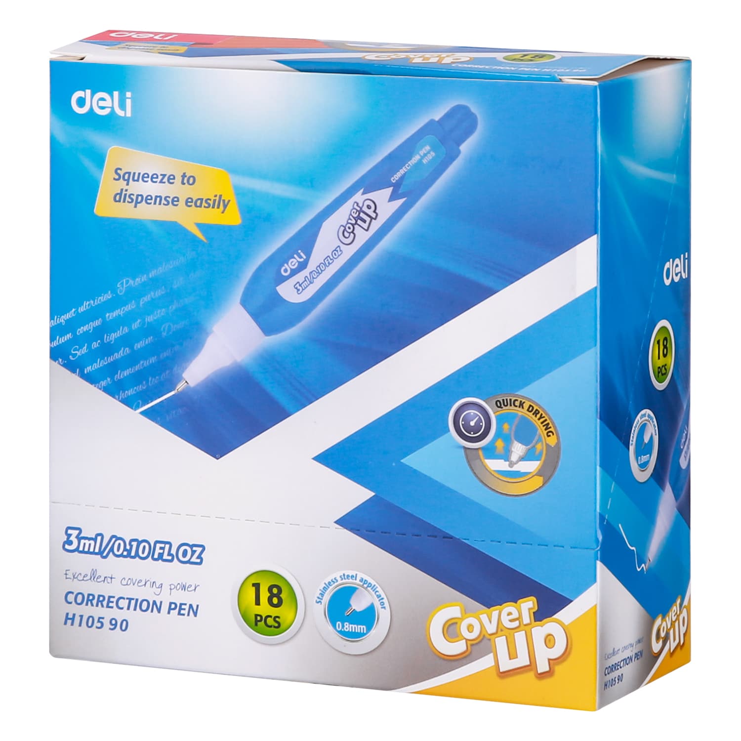 Deli Deli-EH10590 School Correction Fluid | Smooth & Quick-Dry Correction Liquid per pcs stationary, toys & sports — thumbnail 3 of 4
