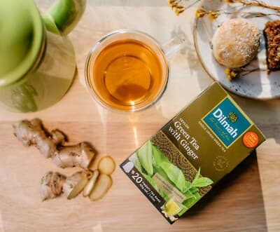 Dilmah Dilmah Pure Ceylon Green Tea with Ginger 20 Tea Bags | Natural Wellness Tea daily essentials & lifestyle — image 1 of 5