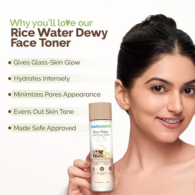 Mamaearth Mamaearth Rice Water Dewy Face Toner 150ml | Hydrating & Brightening Toner with Rice Water, Niacinamide & Aloe… — thumbnail 5 of 5