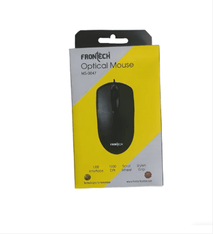 FRONTECH FRONTECH Premium 3-Button USB Wired Mouse with 1000 DPI Optical Sensor | Plug & Play | Compatible with PC, Laptop…
