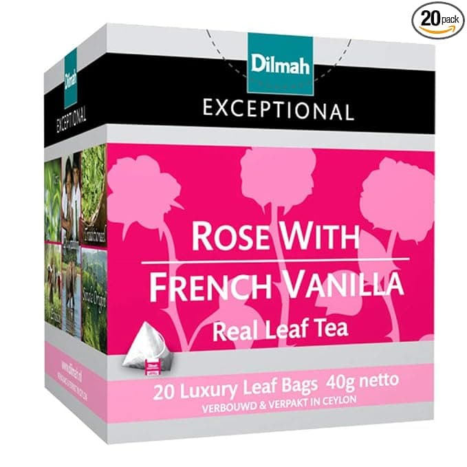 Dilmah Rose with French Vanilla Tea | Premium Ceylon Black Tea Infusion