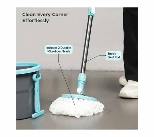 Prestige Prestige Alpha Mop with 2 Microfiber Heads – Grey & Blue daily essentials & lifestyle — thumbnail 2 of 2