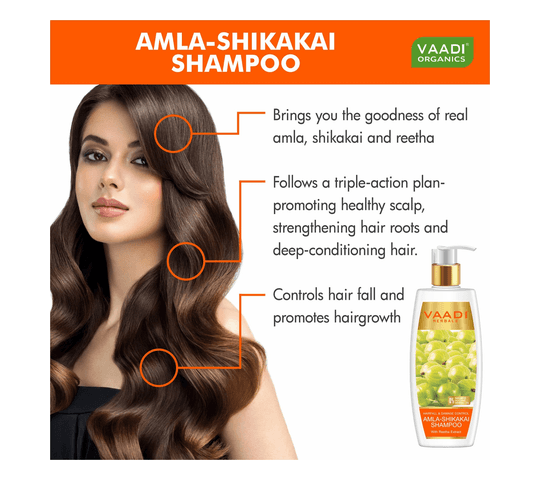 Vaadi Organics Vaadi Organics - Amla Shikakai Shampoo - Hairfall & Damage Control (350 ml) - VH0289 daily essentials &…