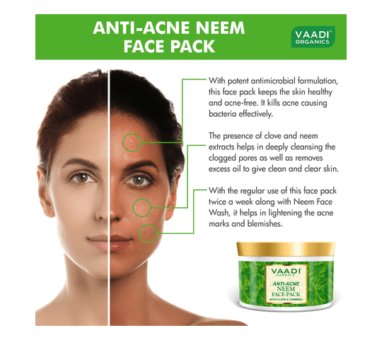 Vaadi Organics Vaadi Organics - Anti Acne Neem Face Pack With Clove And Turmeric (600 gms) - VH0460 daily essentials &…