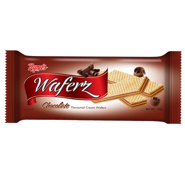 Dyna's Chocolate Wafers 100g – Crispy Chocolate Cream Filled Wafer Biscuits