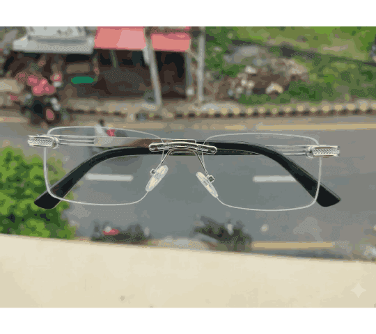No Brand Rimless Frame Branded With Bluecut Lens For Prescription Glasses daily essentials & lifestyle — thumbnail 2 of 2