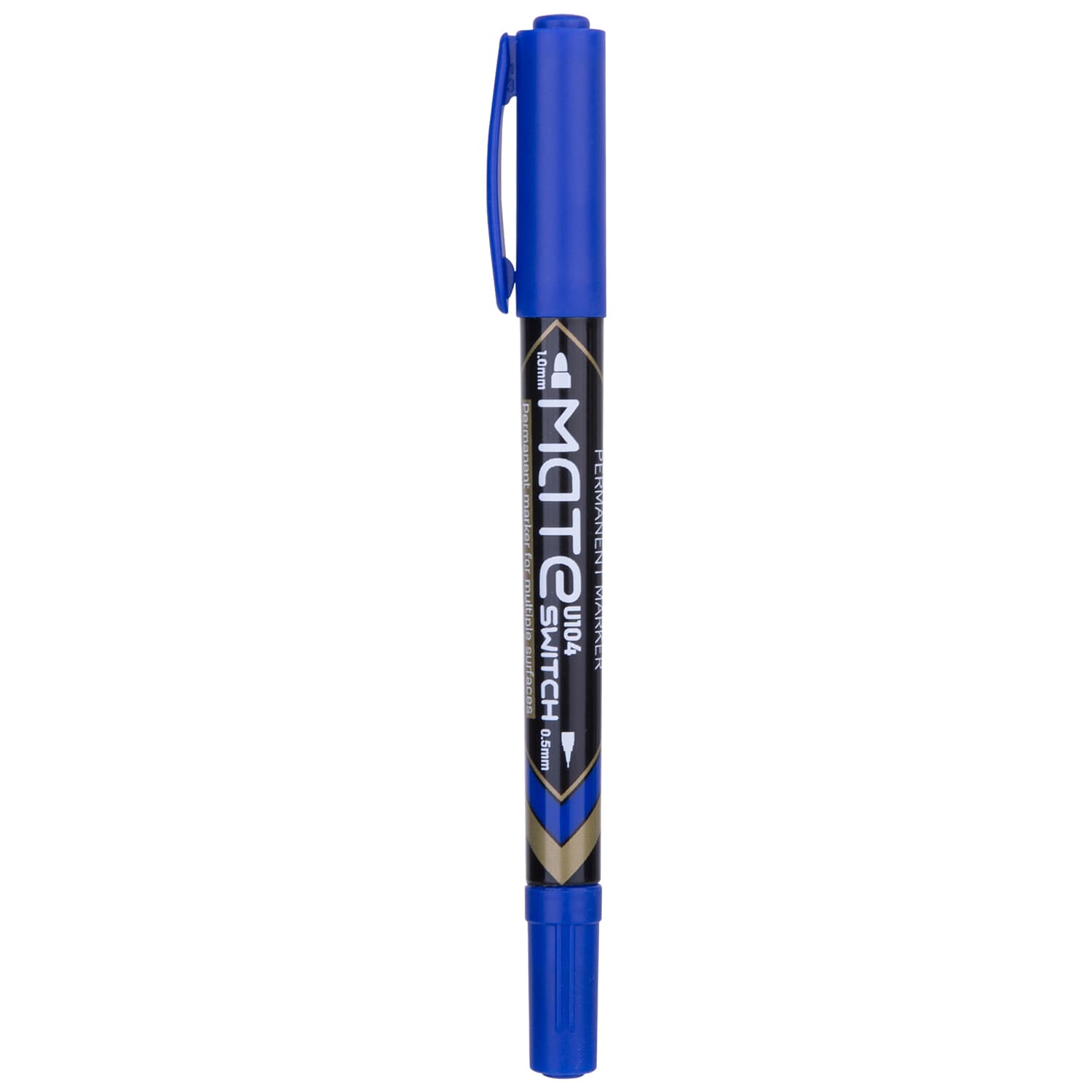 Deli Deli EU10430 Permanent Marker | Dual Tip Waterproof Marker | Blue Ink stationary, toys & sports — thumbnail 4 of 4