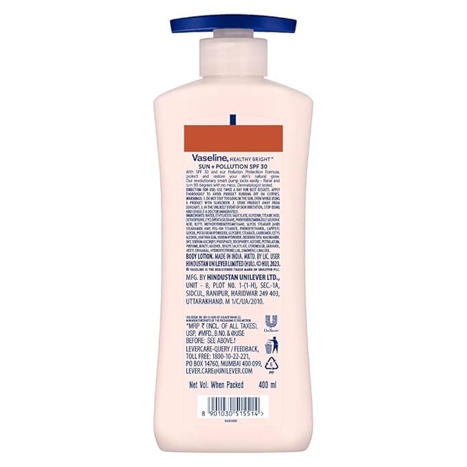 No Brand Vaseline Sun Protect SPF 30 Lotion 400ml – UVA/UVB Protection Moisturizing Sunscreen daily essentials & lifestyle — thumbnail 3 of 4