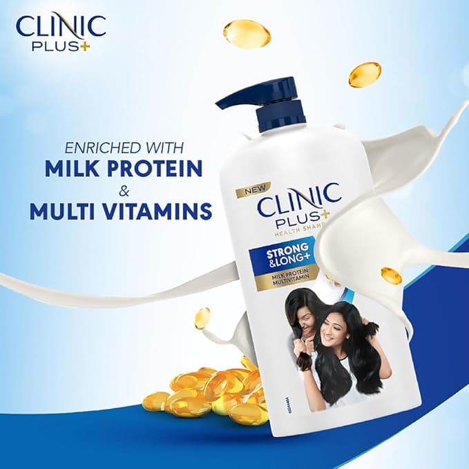 No Brand Clinic Plus Strong & Long Shampoo 325ml with Milk Proteins & Multivitamins for Healthy, Strong, Long Hair Growth &… — thumbnail 6 of 6