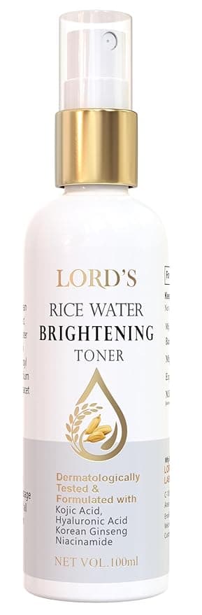 Lord's Secrets Korean Glass Skin Rice Water Brightening Toner 100ml | Hydrating & Glow Toner