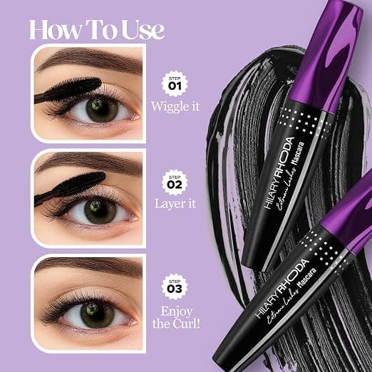 HILARY RHODA Hilary Rhoda Extreme Lashes Black Mascara | Long Lasting Volumizing Mascara daily essentials & lifestyle — thumbnail 4 of 7