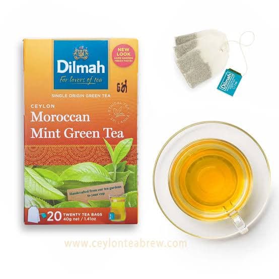 Dilmah Green Tea with Moroccan Mint – 20 Tea Bags | Premium Herbal Green Tea