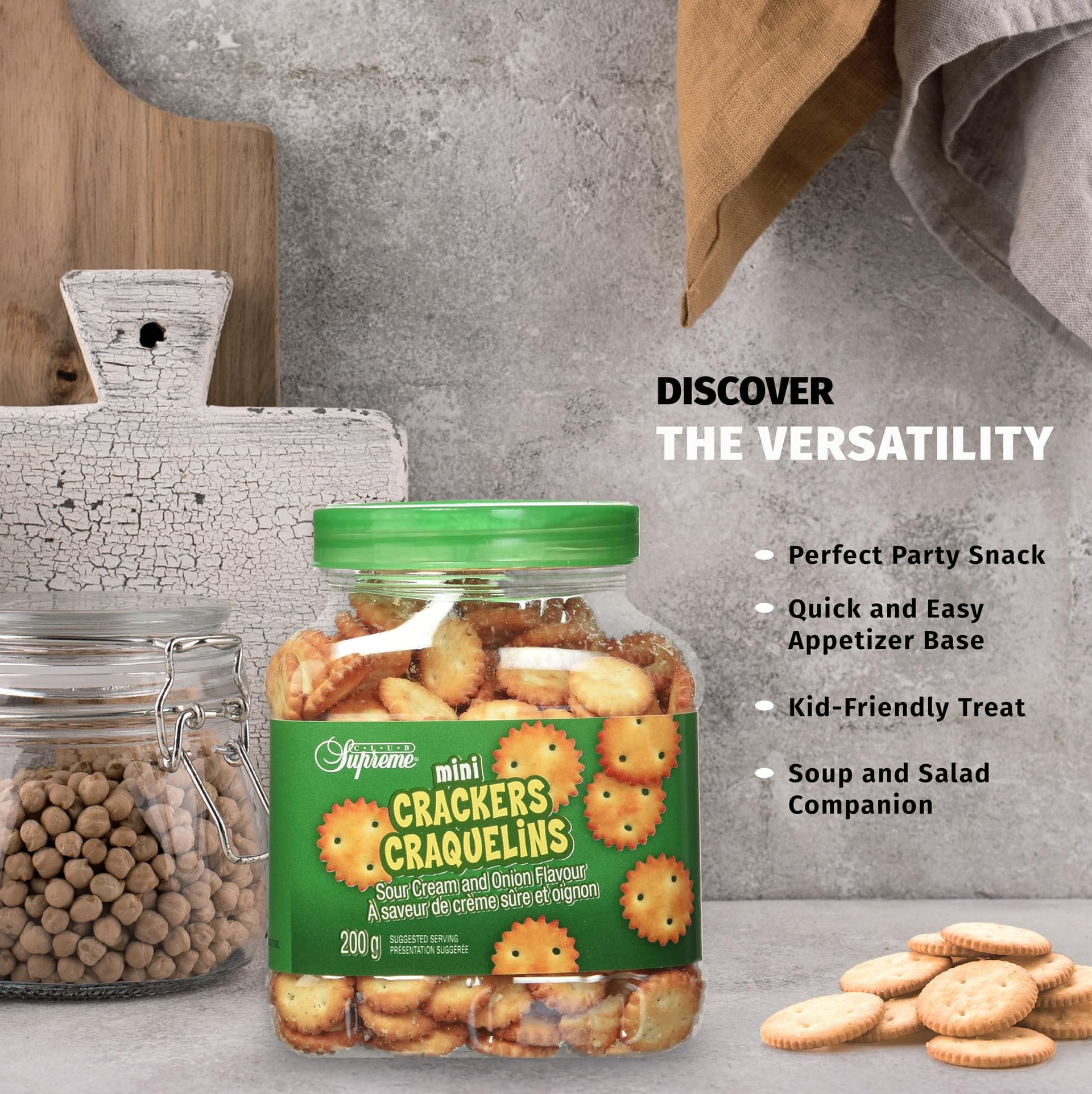 Dynas Dyans Mini Crackers Jar 227 gm Sour Cream | Crispy & Creamy Snack daily essentials & lifestyle — thumbnail 2 of 3