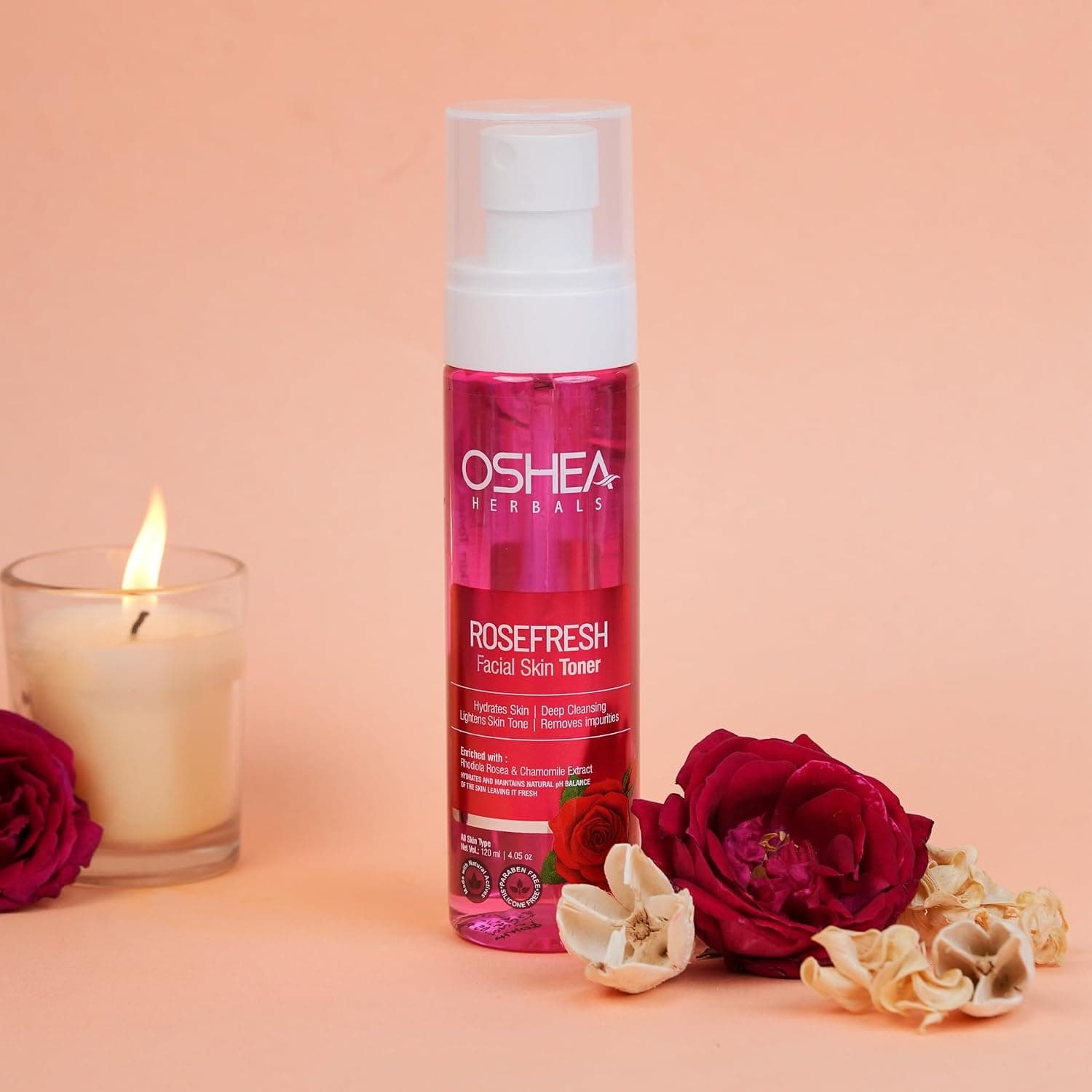 No Brand Oshea Herbals Rosefresh Toner 120ml | Refreshing Rose Face Toner for Hydrated & Glowing Skin daily essentials &… — image 1 of 8