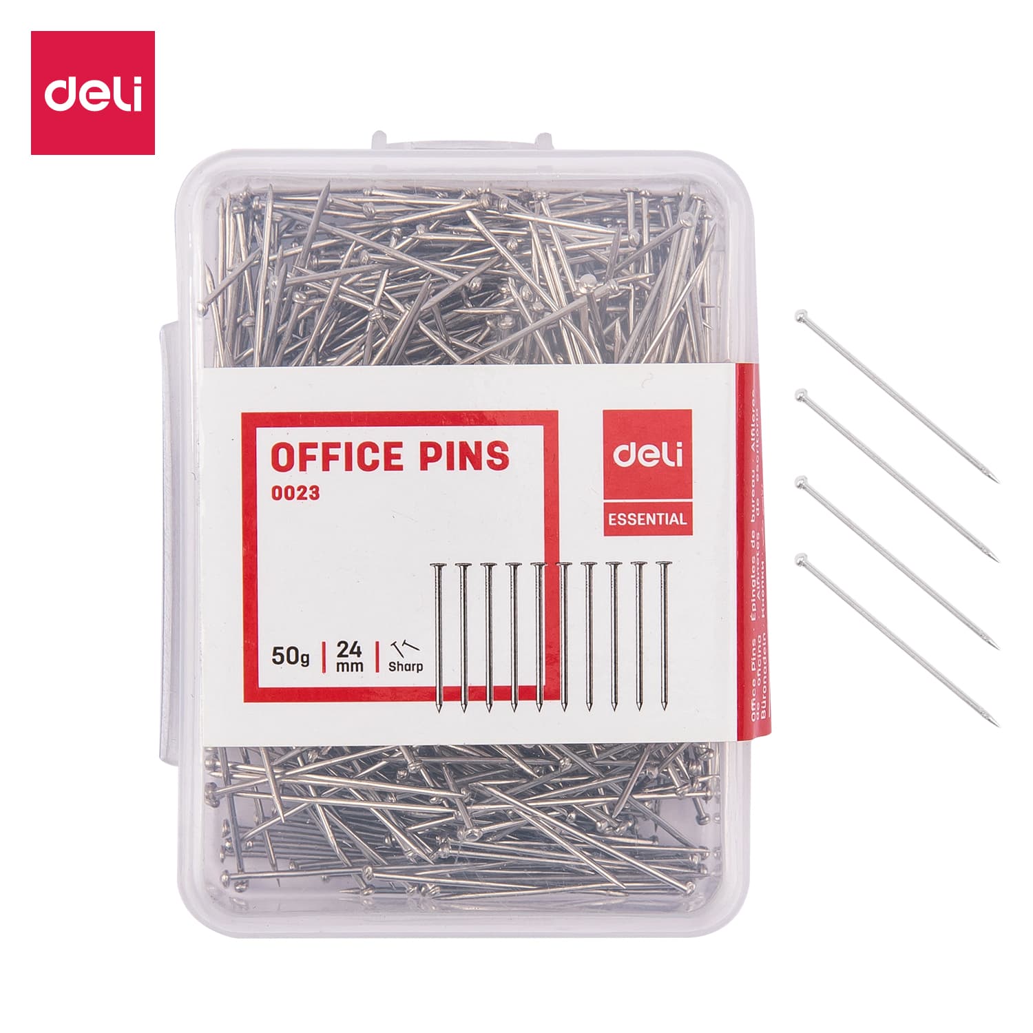 Deli E0023 Office Pin – Premium Steel Push Pins for Office, Notice Boards & Documents