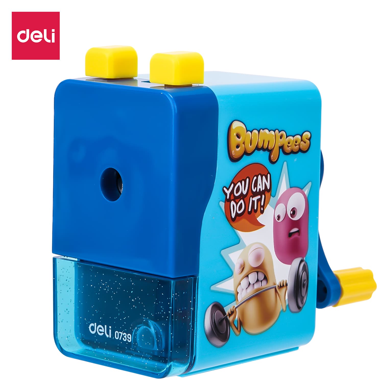 Deli Deli E0739 Rotary Pencil Sharpener per pcs | Manual Hand Crank Sharpener for School & Office stationary, toys & sports — image 1 of 4