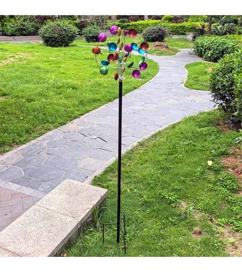 Senwell Round Ball Wind Spinner Garden Decoration #92