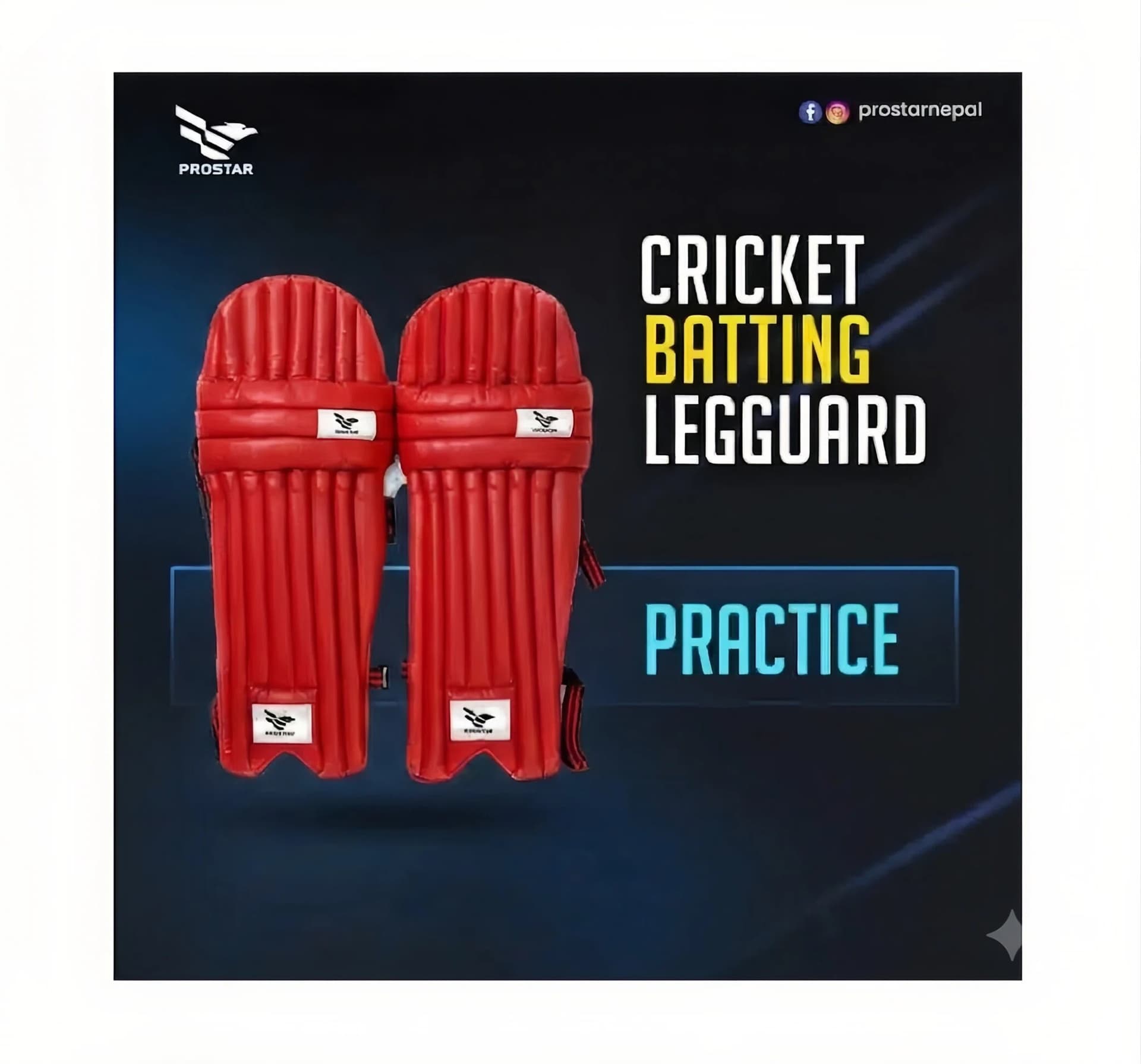 Prostar Cricket Batting Leg Guard for Men Practice | Lightweight Protective Cricket Pads