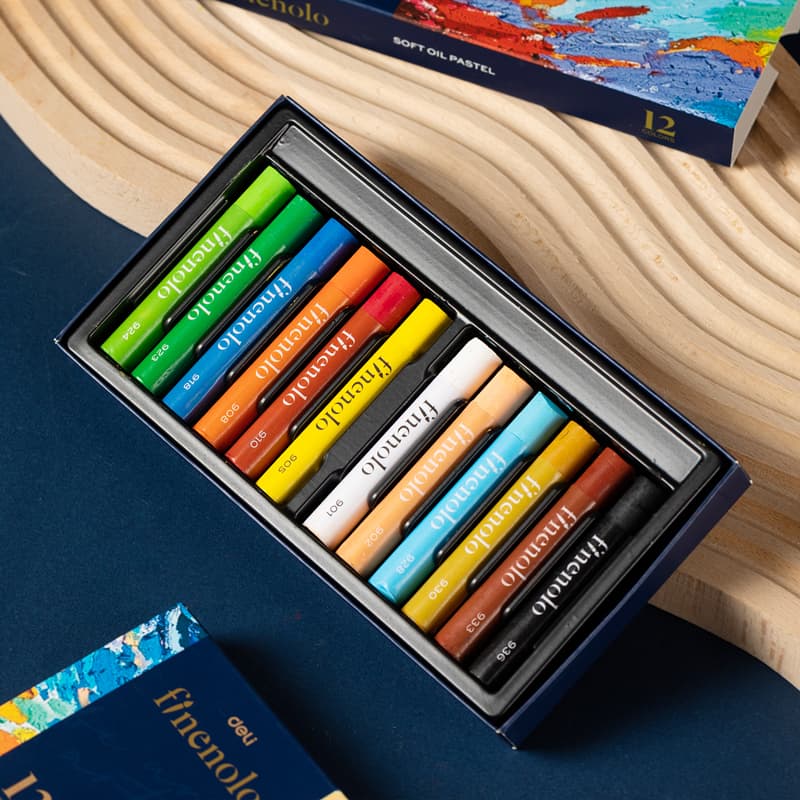 Deli Deli EC212-12 Soft Oil Pastel 12 Colors Art Set for Kids & Artists stationary, toys & sports — image 1 of 4