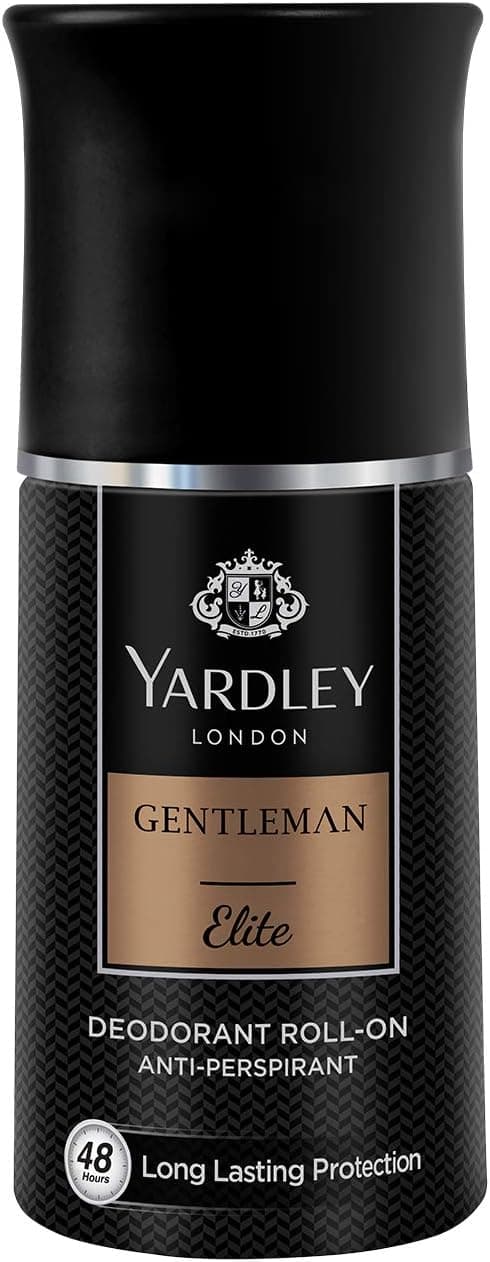 Yardley London Gentlemen Elite Roll-On Deodorant 25ML for Men - Long Lasting Freshness & Odor Protection