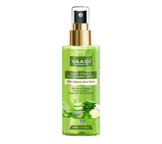 Vaadi Organics - Aloe Vera & Cucumber Mist - 100% Natural Skin Toner (110 ml) - VH0656