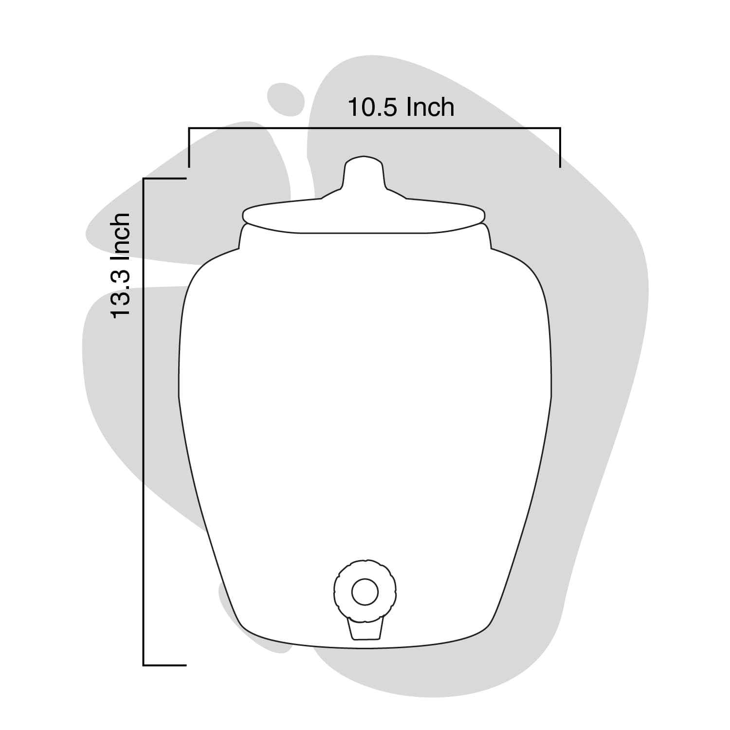 Mitti Cool Clay Water Pot Cart 11 Litre – Natural Earthen Water Cooler daily essentials & lifestyle — thumbnail 2 of 3