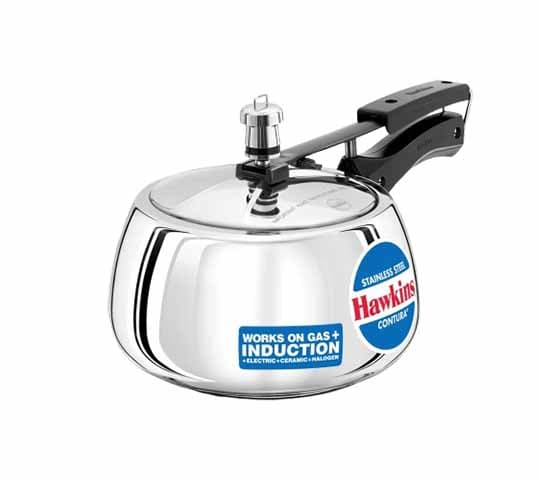Hawkins 3 Litre Contura Pressure Cooker SSC30 Stainless Steel Cooker for Kitchen