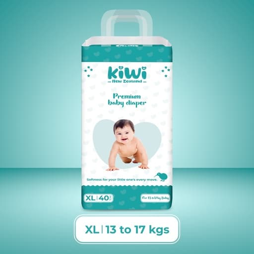 Kiwi Baby Diaper XL Pants (Pack of 40) – Soft, Comfortable & Leak-Proof Protection