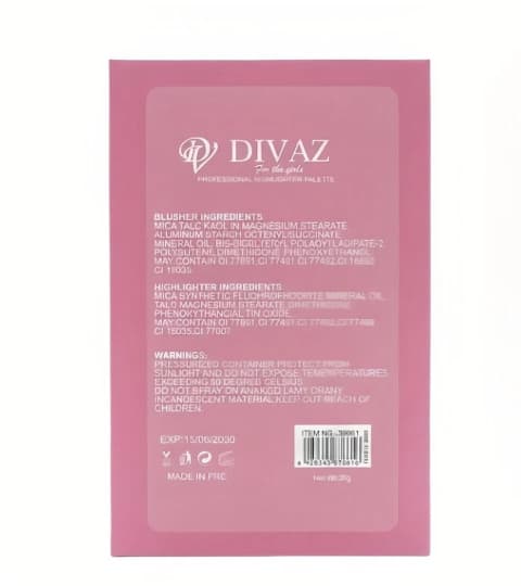 Divaz Divaz Blusher & Highlighter Palette | 2-in-1 Face Makeup Palette | Highly Pigmented Blush & Glow Highlighter daily… — thumbnail 2 of 2