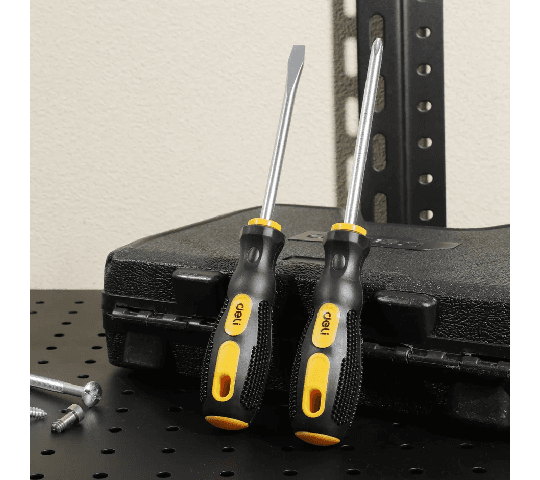 Deli Tools Deli Tools Screwdriver Sets EDL260002B – 2 Piece Magnetic Flat & Phillips Screwdriver Set hardware & machinery — thumbnail 3 of 3