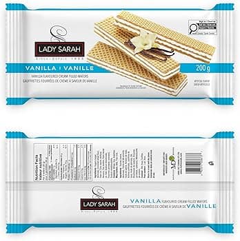 Lady Sarah Cream Filled Vanilla Wafer 200g | Crispy Vanilla Wafer Biscuits