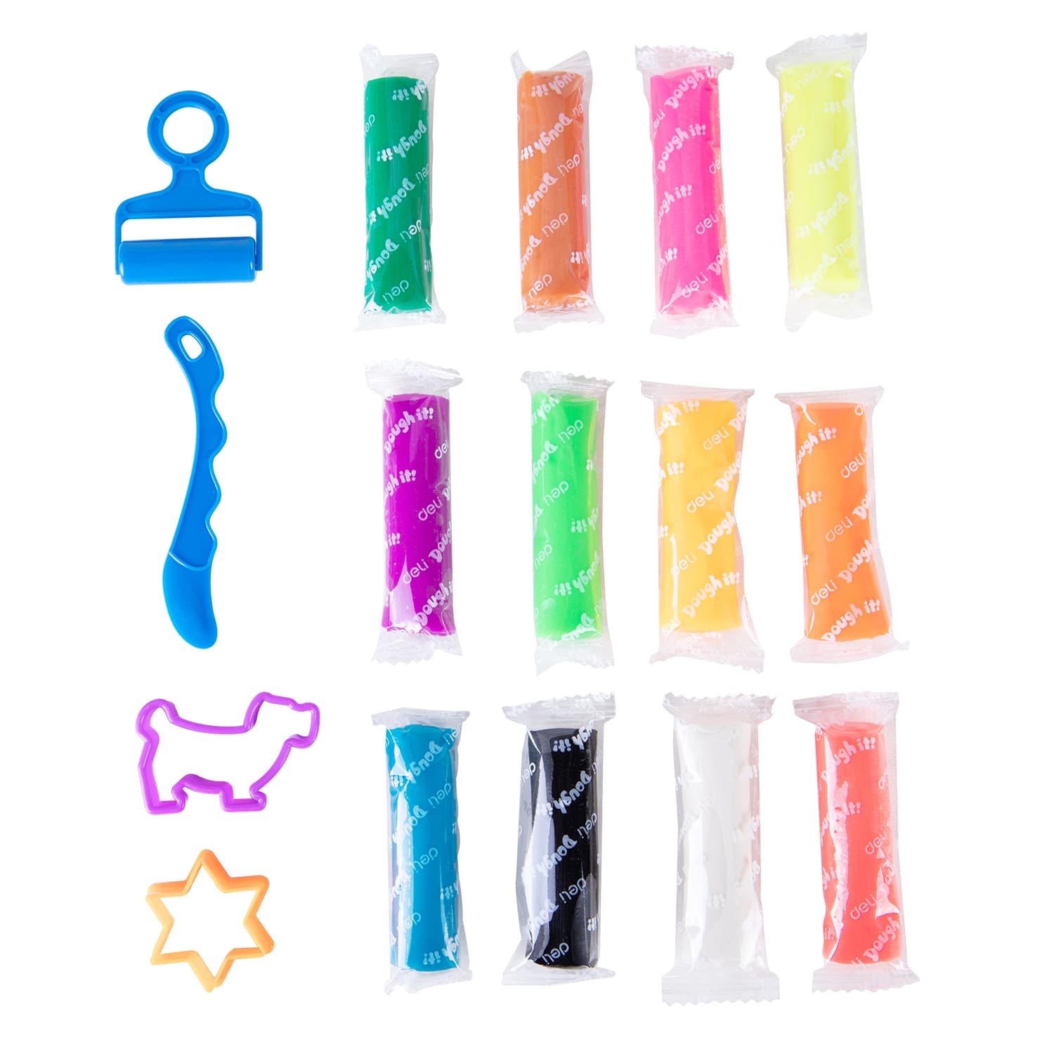 Deli Deli ED75346 Explora 12 Colors Modeling Dough Set with Molds & Tools 160g stationary, toys & sports — thumbnail 4 of 4